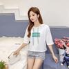 Short Sleeve 7 / 3 Sleeve Hooded Sweater Women's Middle Sleeve Spring and Summer Korean Loose Hooded Top