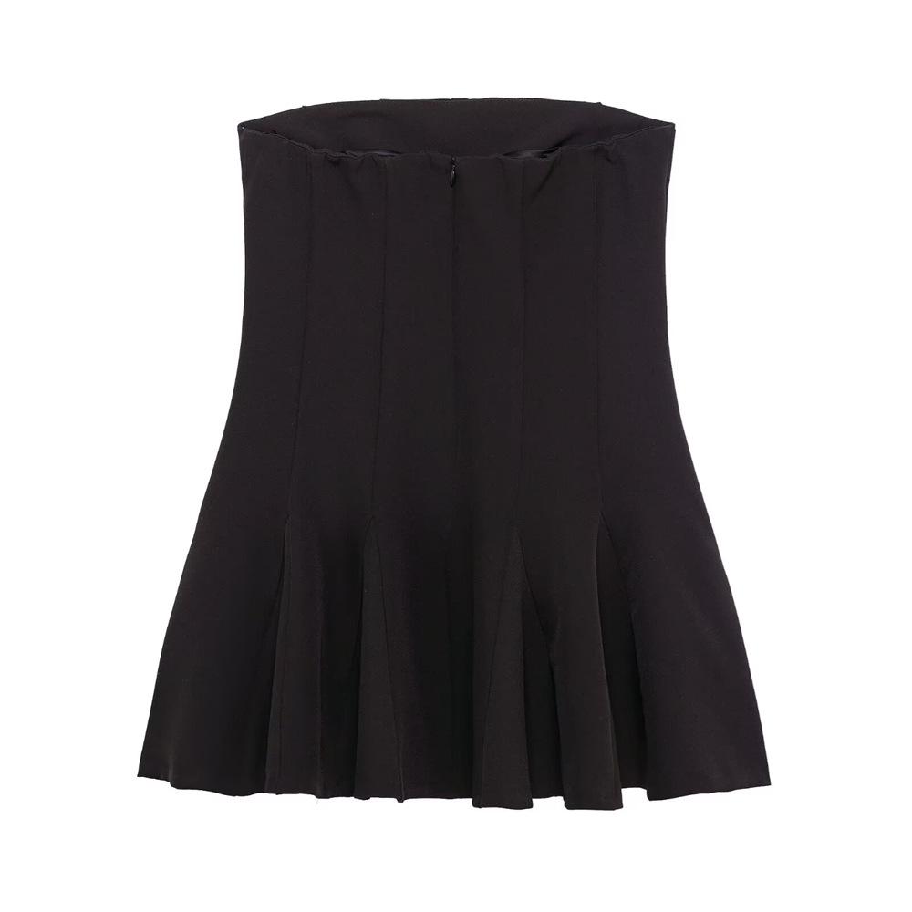 2025 Spring Women's Wave-Style Slim Strapless Dress