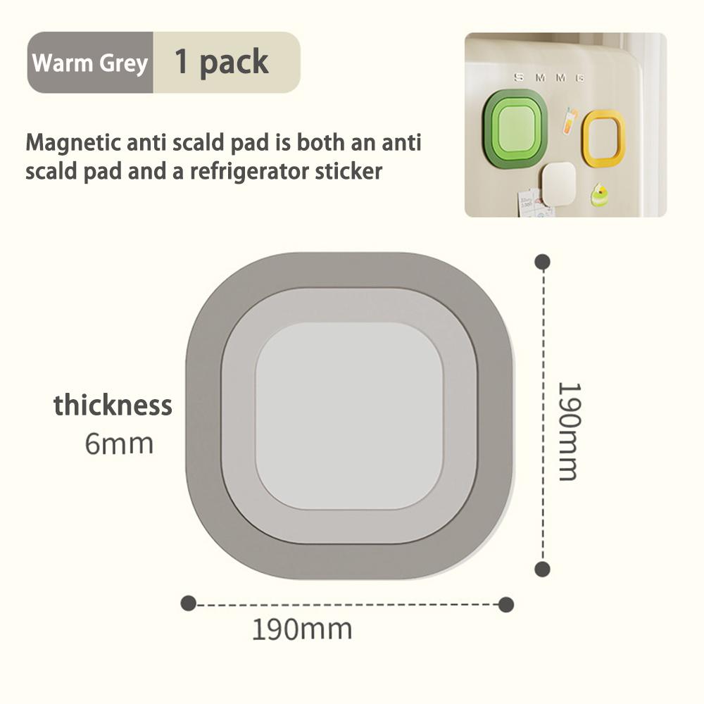 

3-in-1 Silicone Magnetic Kitchen Table Mats Multi-Size Multiple Usage Easy to Clean Ideal Home Essentials for Pots Plates Cups L