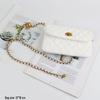Gold Quilted Waist Belt Bag - Women's French Chic Mini Chain Crossbody