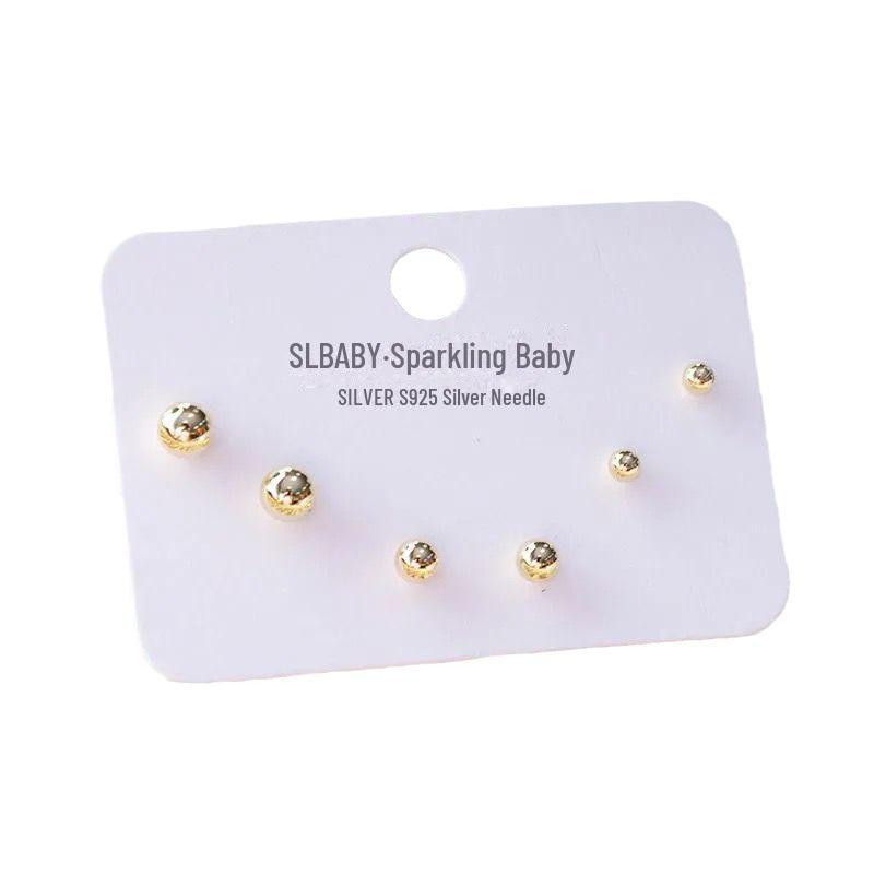 Asymmetric Swan & Snowflake S925 Silver Needle Earrings with Cat's Eye Stone - Korean Style for Women & Students