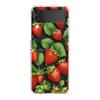 Transparent Phone Case For Samsung Galaxy Z Flip 3 4 5 6 7 Hard Folding PC Z Flip3 Flip4 Cover Summer Strawberry Flowers Print