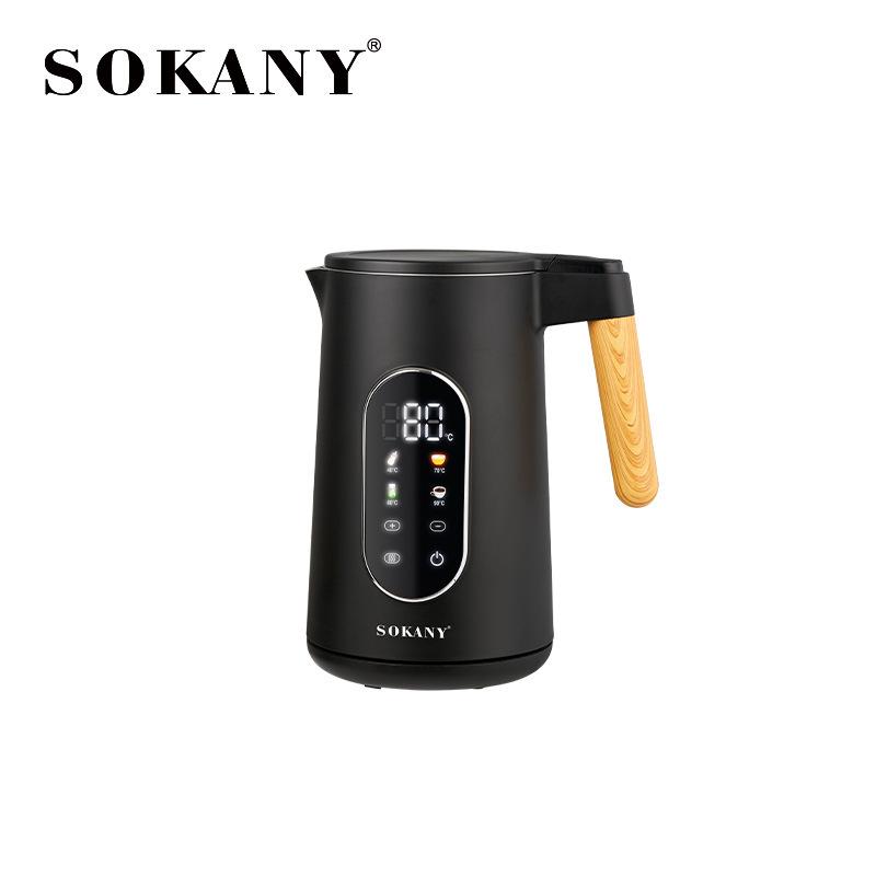 

KuangJie 1.7L Smart Electric Kettle, 2200W, Adjustable Temperature & Keep Warm Function 220V EU Plug чёрный