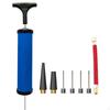Ball Pump with Portable Hand Air Manual Inflator Kit 9PC Bluered