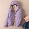 Clothing Down jacket Autumn and winter women's light hooded short fashion warm white duck down jacket