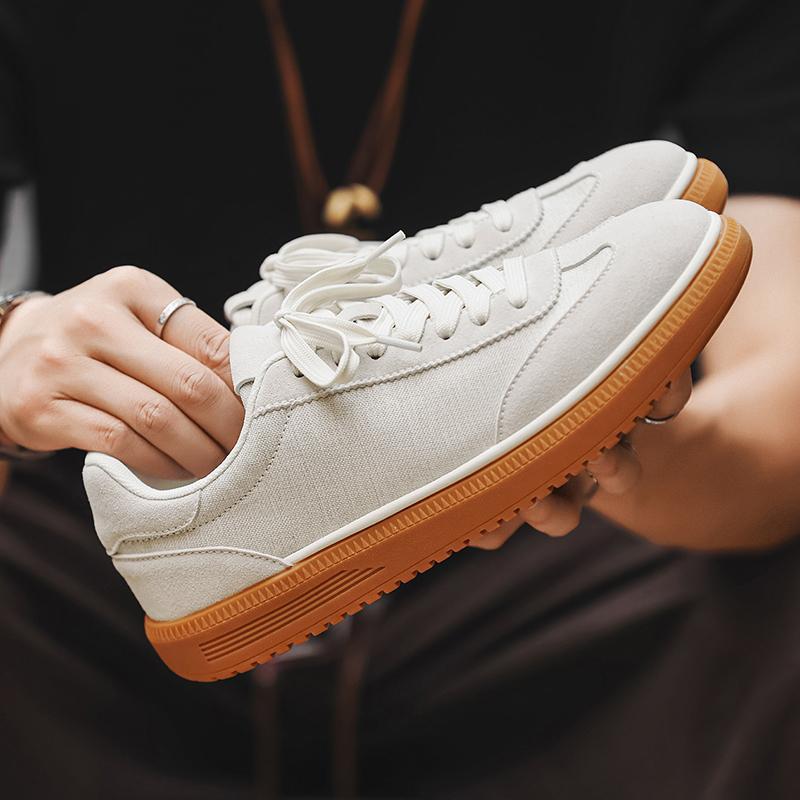New Men'S Casual Sneakers, Lace-Up, Spring & Summer Fashion, Thick Height-Increasing Rubber Sole, Non-Slip Low-Top Skate Shoes