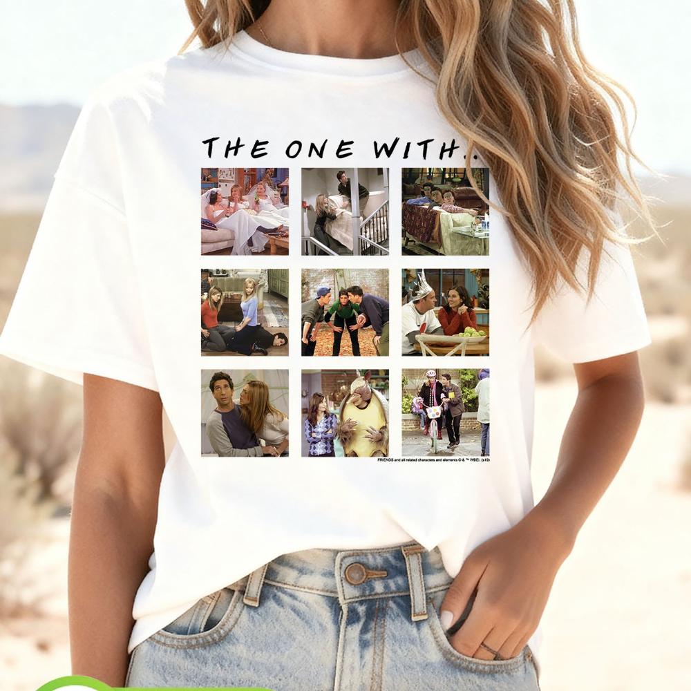 Womens Friends TV Show Iconic Characters TShirt Central Perk Gang Friends Print Rachel Ross Joey Chandler Phoebe Casual Top S