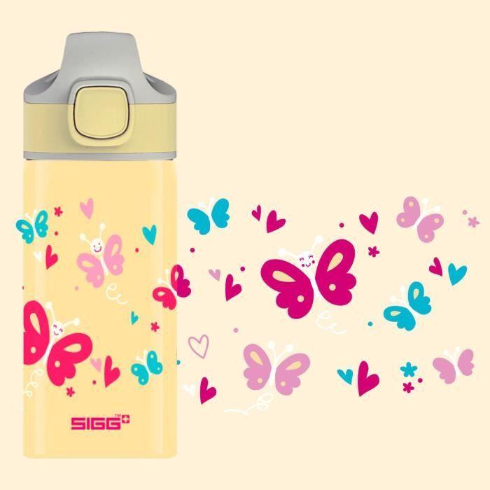 Gourde enfant - sigg - miracle buttefly - 0,4l - aluminium - étanche