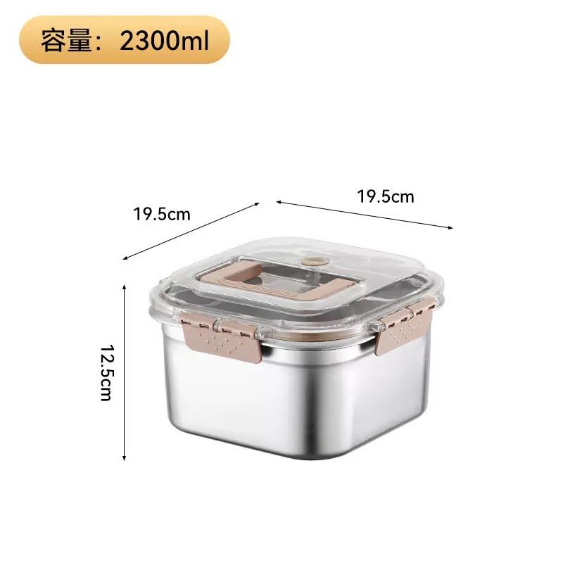 

Ланч-бокс из нержавеющей стали 304 с ручкой, пищевой, для хранения в холодильнике, для микроволновки, бытовой, большой вместимости, герметичный, для пикника