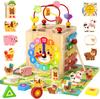 Montessori Educational Wooden Puzzle Shape Matching Farm Animal Musical Tatami Early Development for Boys and Shape Fine Motor Educational
