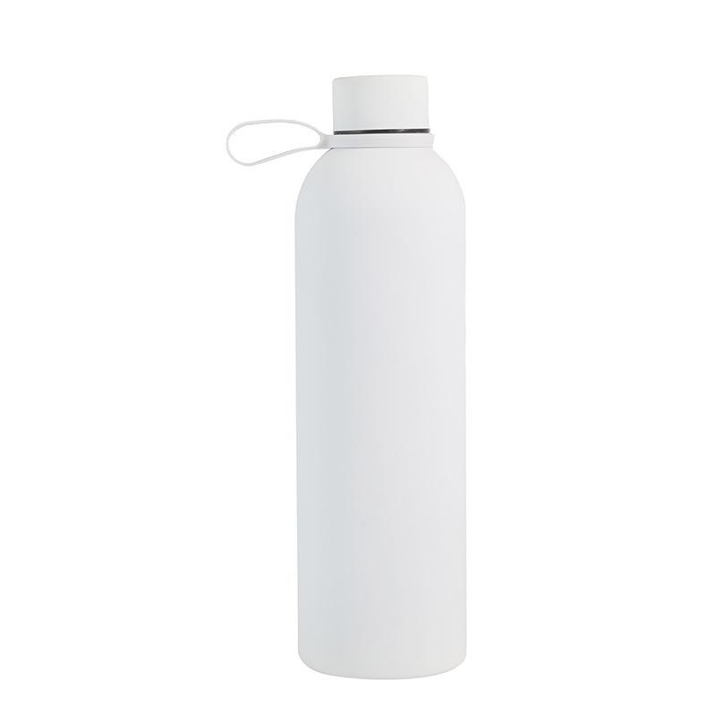 750ml Frosted Stainless Steel Sports Thermos Bottle with Narrow Mouth