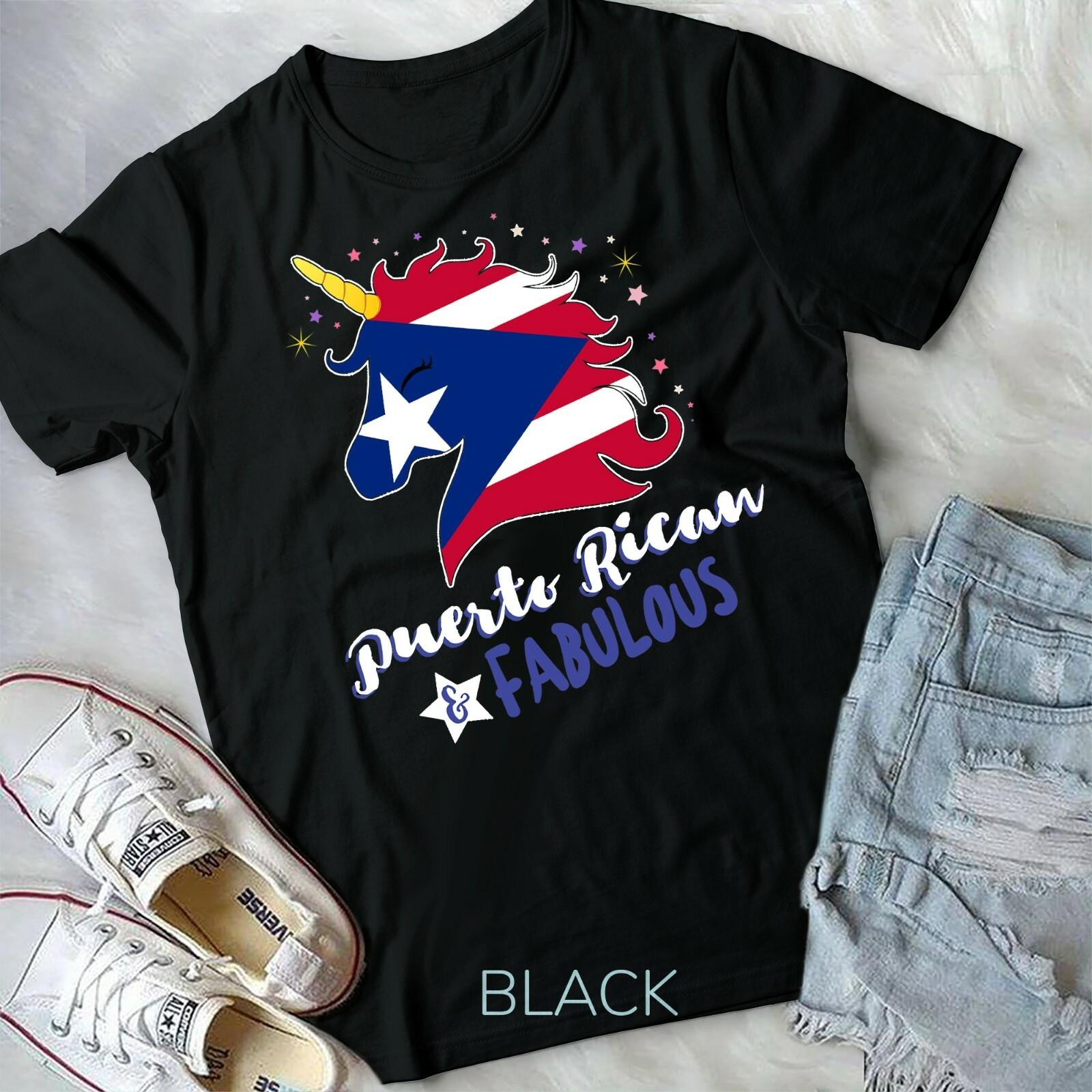 Puerto Rico Flag Puerto Rican Unicorn Kids Unisex Form T-shirt L