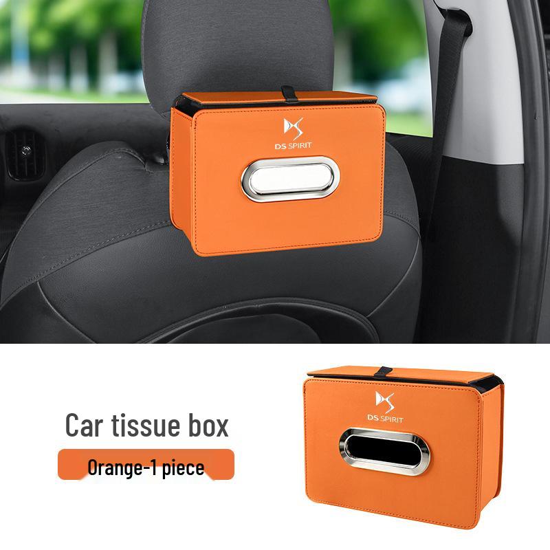 DS Series Car Tissue Box Holder for DS5/DS6/DS7/DS9/DS4S/DS5LS - Folding Pull-out Storage