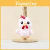 Delightful Plush Chicken Pendant Adorable Keychain Toy For Bags And Accessories