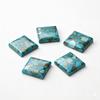 Blue Copper Turquoise Cabochon Gemstones, Square Turquoise Stones, Natural Look Flat Back Cabochons, Jewelry Making Supplies