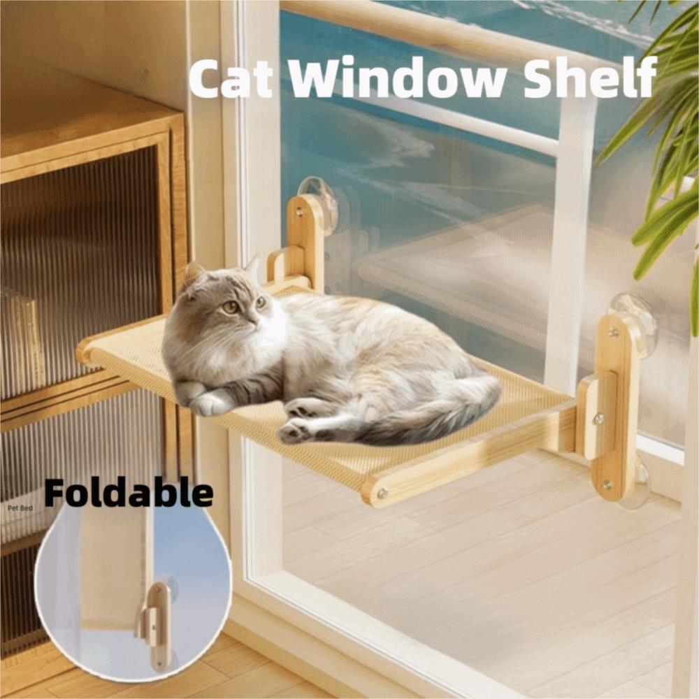 Hanging Wall Cat Hammock Foldable Climbing Frame Durable Window Bed  Kitten Nest