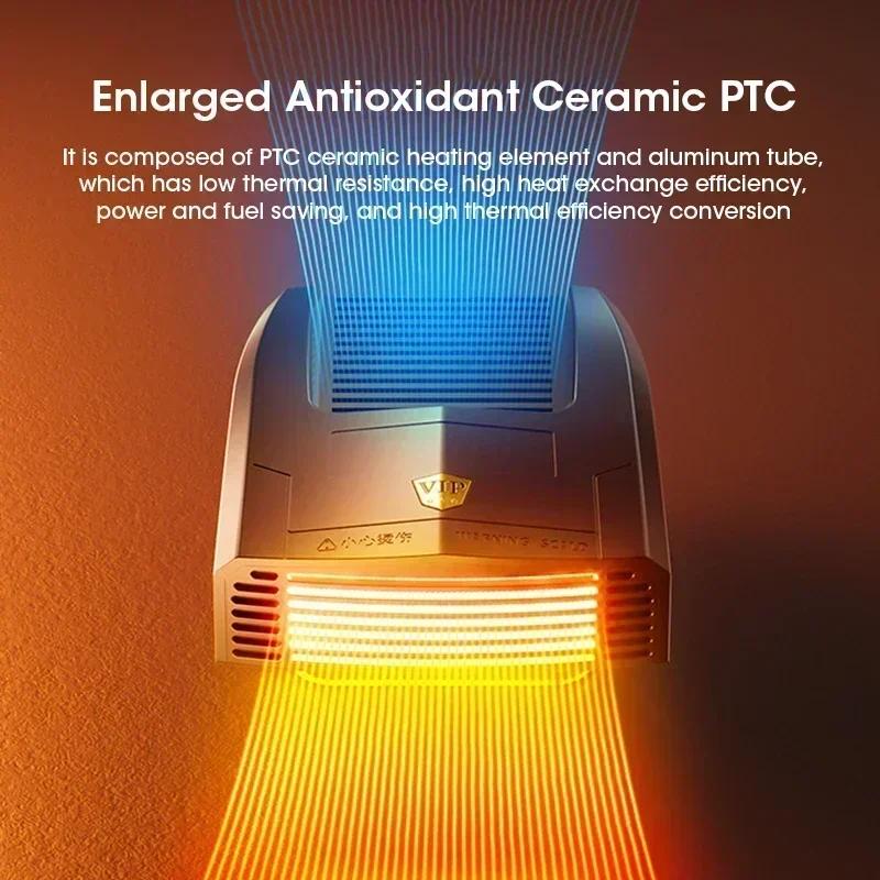 Auto LKW Elektroheizung 12/24V Glasheizung Kühlung Enteisung und Entnebelung Winter Auto Heizlüfter 360 Drehung