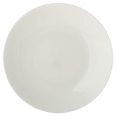 Plate, 23cm, White, Simple Design, Deep Dish, Microwave Safe, Made In Japan, 9000-1926