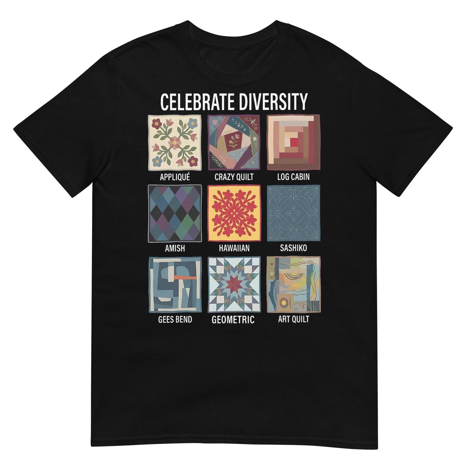 Celebrate Diversity Quilting Craft Patchwork Diversity T-Shirt S