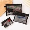 Large Capacity Mesh Cosmetic Bag Square Bag Pencil Cases Makeup Bags Organizer Case Wash Pouch Storage Toiletry Bag Outdoor