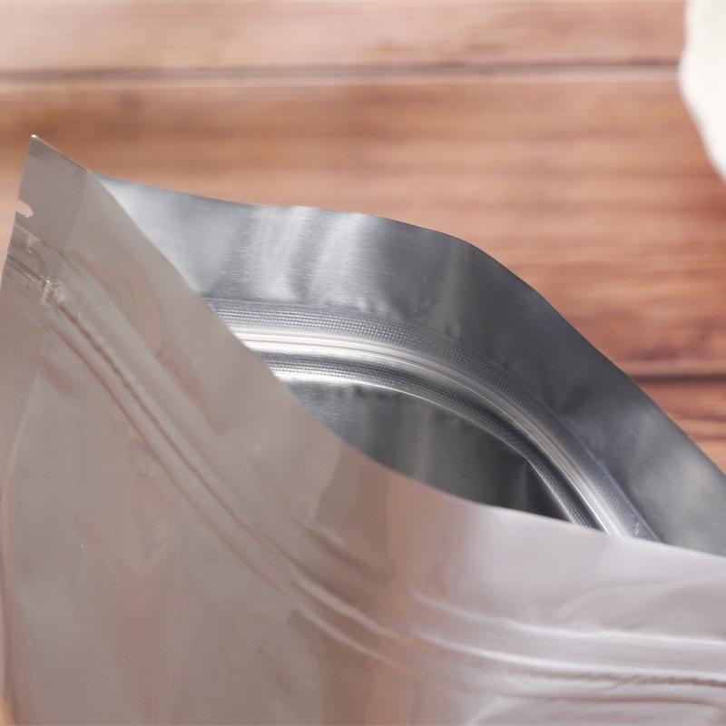 10 szt. Aluminiowa folia Mylarowa Torba Stojąca z Zamknięciem Zip Samozamykająca się Nacięcie do Rozdarcia Wielokrotnego Użytku Doypack Saszetki na Jedzenie Przekąski Czekoladę