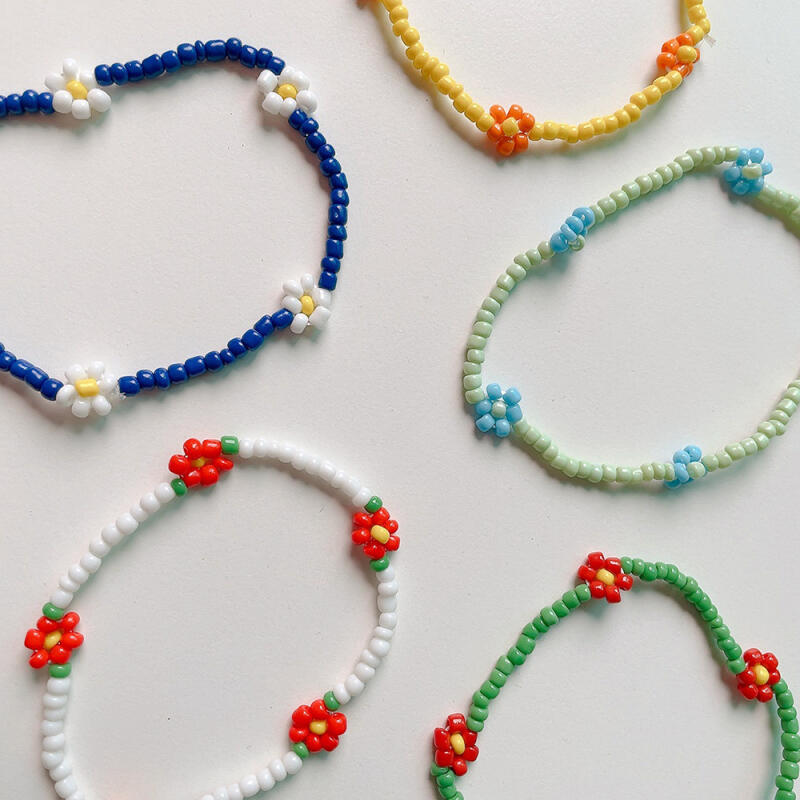 Bead Flower Bracelet (14 Types)