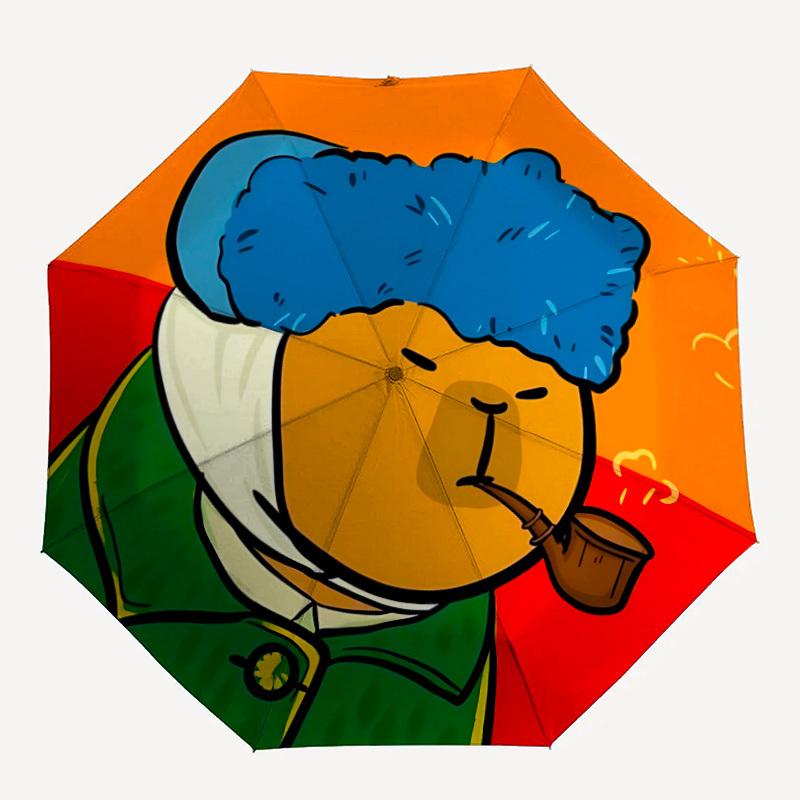 

1pc Winter hat Capybara Umbrella - Portable Home Essential, Durable Iron Frame with Rod Structure, Fashion Lovers yy250910078