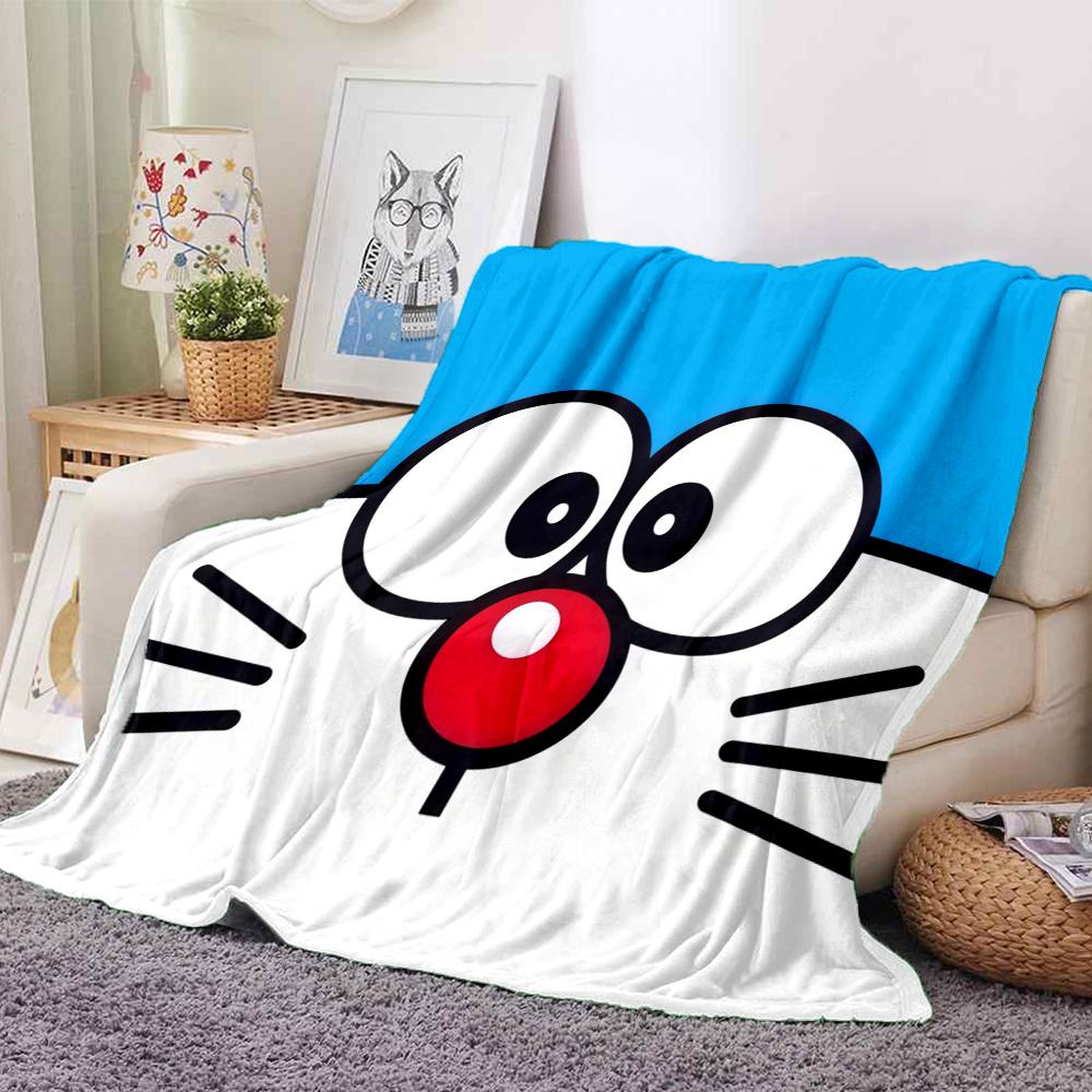 Doraemon Flannel Blanket, High quality Comfortable for All Seasons, Home Decor, Warmth and Comfort