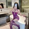 Sex underwear pure desire sexy purple transparent steel tray qn tight free nightdress temptation uniform robe