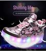 LED Light-Up Two-Wheel Roller Shoes - Colorful Outdoor Skating