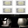 Trunk and Door Light Replacement Set, 4 LED Cabin Lamps for Footwell Courtesy and Front Trunk Lighting Use in Vehicles