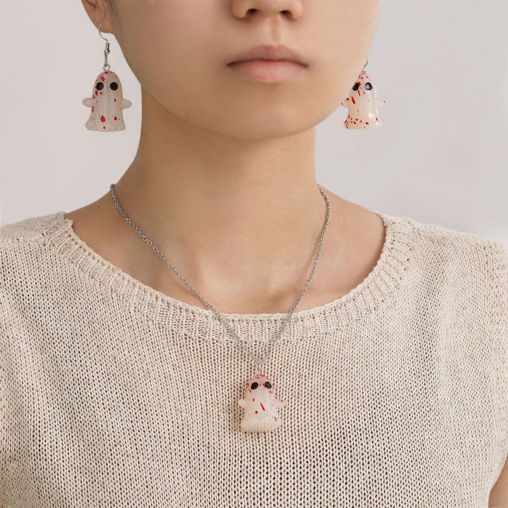 Glow Whimsical 3d In The Dark Pumpkin Ghost Earrings Perfect For Celebrations Halloween