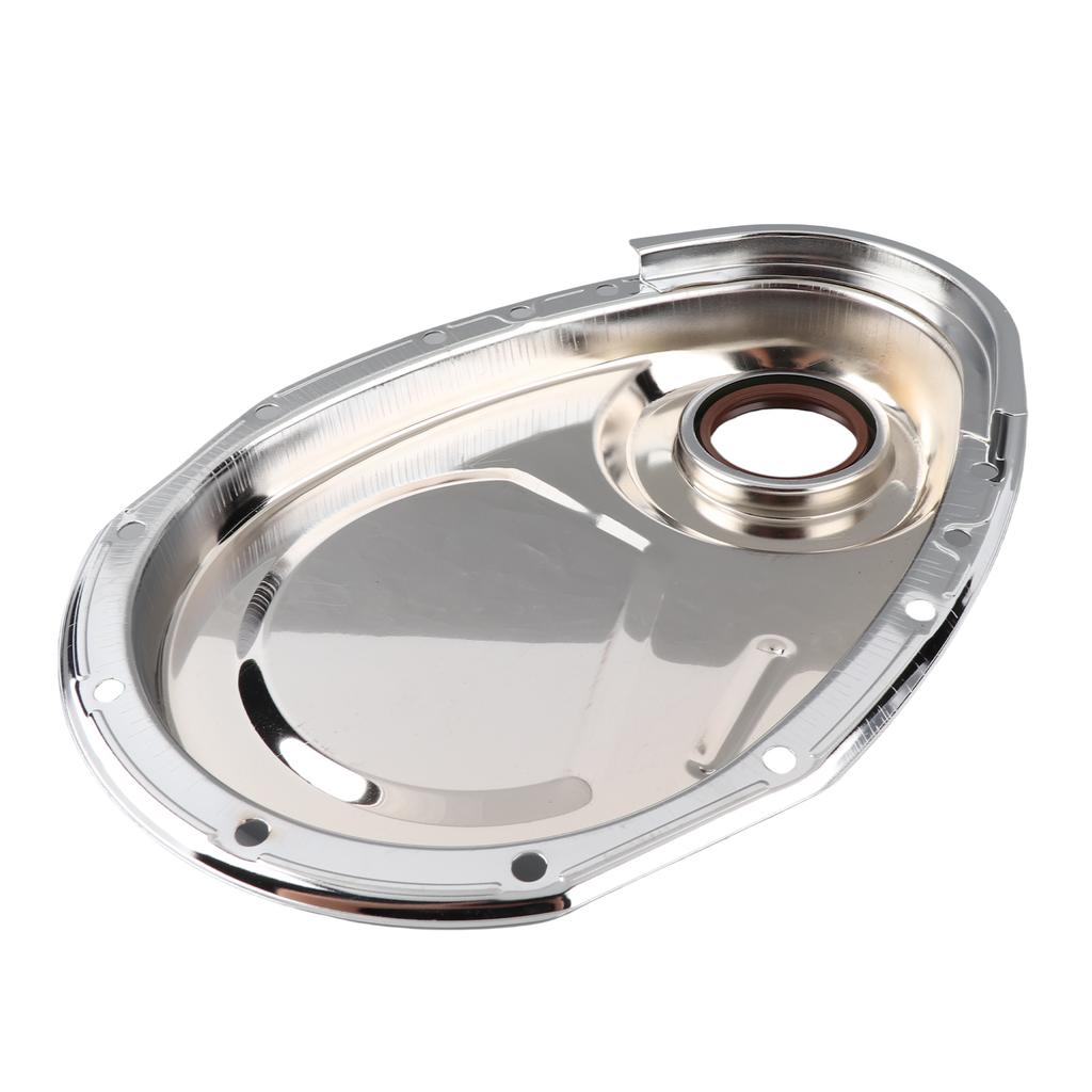 Chrome Timing Chain Cover Kit Replacement for SB Chevy 327 350 383 400 SBC Gasket Seal Bolts Set