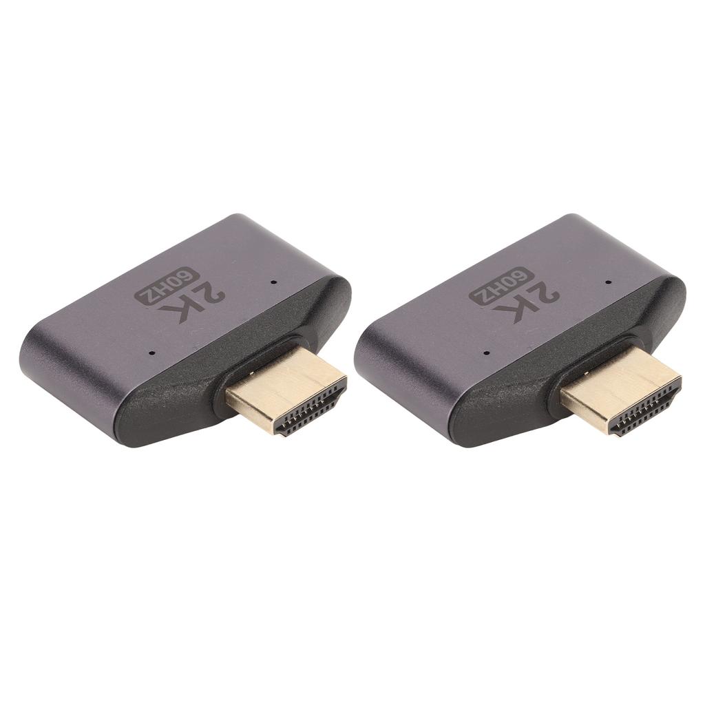 HD Multimedia Interface 1 to 2 Adapter Male to Dual Female 2K 60Hz Video Splitter with Indicator Light 2pcs