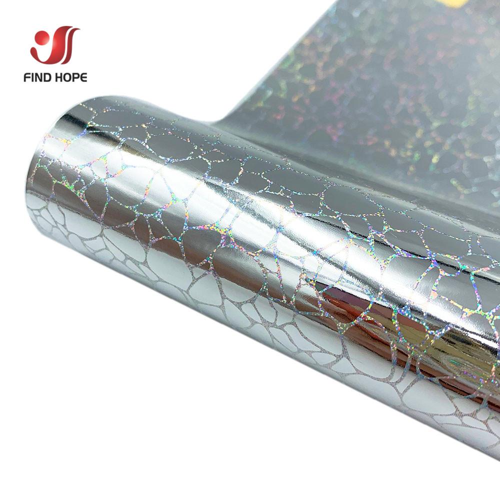 

Holographic Cobblestone Pattern Iridescent Adhesive Vinyl Making Graphics for Window Glass Christmas Cards Decor DIY cut Film 12in x 10in(30x25cm) серебряный