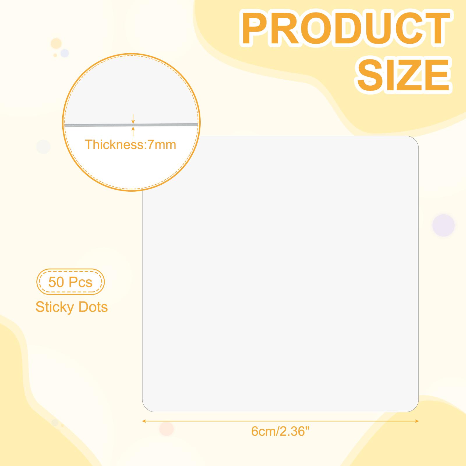 50-200Pcs 6cm Transparent Double-Sided Adhesive Tape Strong Adhesive Patch Waterproof No Trace Sticky Dot Removable Stickers