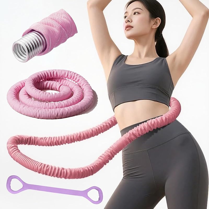 

[Жовтневий покращений дизайн, високоякісна бавовняна тканина] Хулахуп для схуднення, популярний спалювач жиру, м який хулахуп для схуднення, пружинний хулахуп,