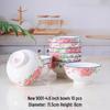 Retro Ceramic Porcelain Microwave-Safe Bowl Set - Chinese Style Tableware