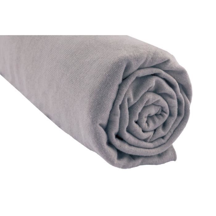 Drap housse - EASY DORT - 90x140 cm - Coton bio - Lavable en machine - Couleur noisette