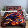 Blue hedgehog with flames. Bedding sets Duvet cover sets Duvet covers Pillowcases(1 * Duvet Cover 2 * Pillowcases without duvet insert)