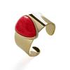 Ring - LUXENTER - Sheak - Coral - 18 Carat Yellow Gold - 15.3 Mm Height