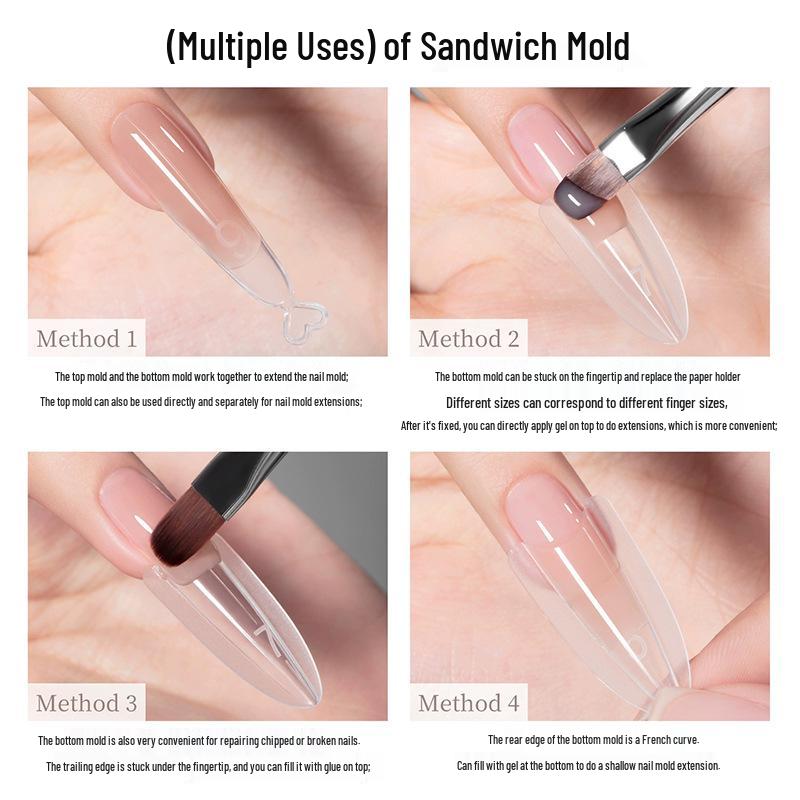 2025 Quick Extending Sandwich Gel Polish - No Paper or Mold Needed, Salon Exclusive