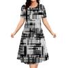 Oversized Summer Women's Short Sleeve Dress Plus Size Women's Loose Short Dress Casual Printed Fashion Party Dresses