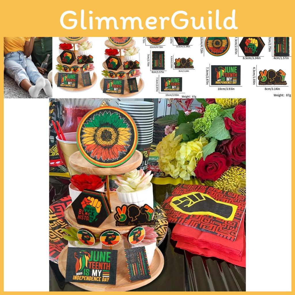 Stylish June Festival Wooden Tray Decoration For Creating A Joyous Juneteenth Atmosphere