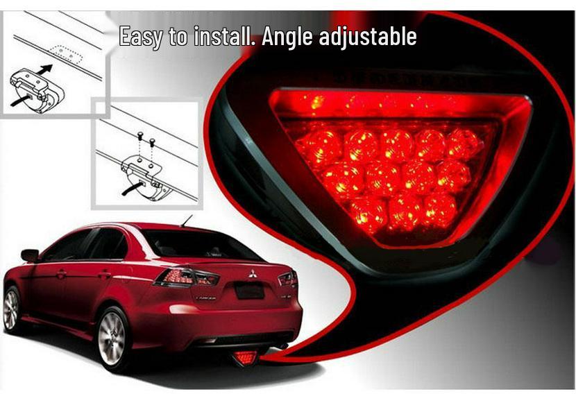 Universal LED Triangle Brake Light for Cars & Motorcycles