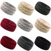 Beige Warm Sports Headband Ear Protection Cover New Autumn and Winter Knitted Headband Women Velvet Hair Accessories Headband