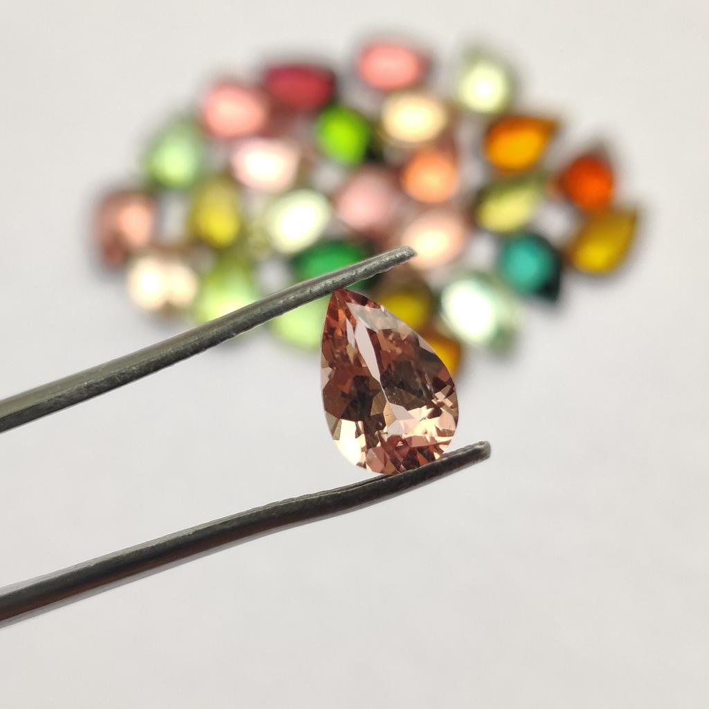 Best Quality Tourmaline Pear Cut Multi Gemstone, 6x9 MM Size Pear. Multi Tourmaline Loose Gemstone Lot, October Birthstone For Making Jewelry.