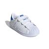 Adidas Originals Cf C Breathable Low top Skateboard Shoes White Blue Children Aged 3 7 Years Old FX7169
