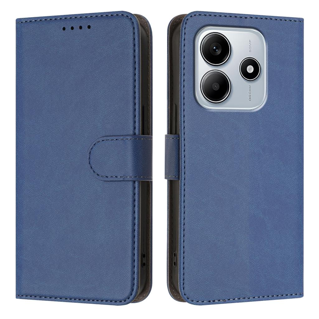 For Xiaomi Redmi Note 14 5G (China)/Xiaomi Poco M7 Pro 5G/Xiaomi Redmi Note 14 5G Leather Case Solid Color Phone Cover with Wallet