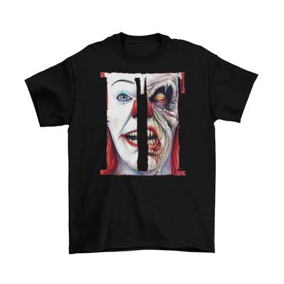 IT T-Shirt Unisex Funny Horror Cotton Scary Adult Clown Pennywise Stephen King